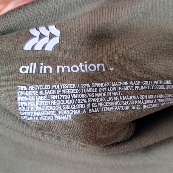 NWT All In Motion Simplicity Twist High Rise Leggings in Olive Green - Picture 10 of 11